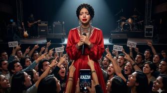 Público grita el nombre de Cazzu en concierto privado de Ángela Aguilar