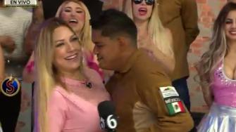 Guille 'El Guardia' intenta robarle un beso a Nataly