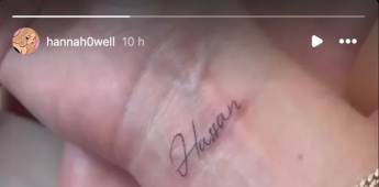 Hanna Howell, novia de Peso Pluma, presume el tatuaje que se hizo en su honor