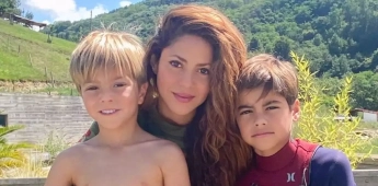 Shakira con sus hijos Milan y Sasha