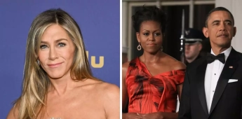 Michelle y Barak Obama y Jennifer Aniston.