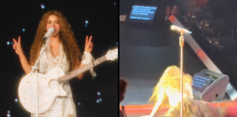 Shakira sufre caída en el escenario durante concierto en Montreal