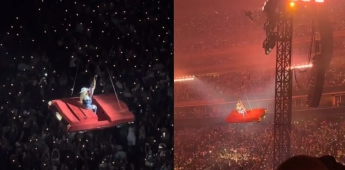 Beyoncé casi cae de varios metros en su concierto