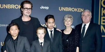 Brad Pitt, Pax, Shiloh, Maddox, Jane Pitt y William Pitt