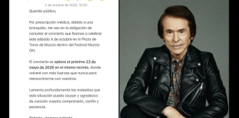 Raphael reprograma su concierto
