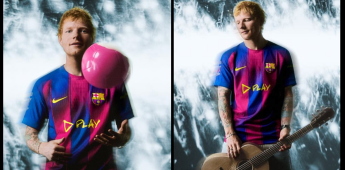 Ed Sheeran se viste de FC Barcelona
