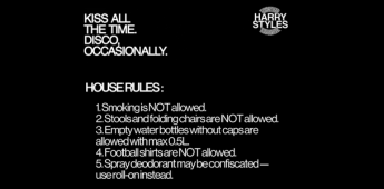 Objetos permitidos par los conciertos de Harry Styles