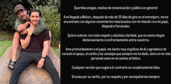 Alex Fernández aclara su situación con su padre
