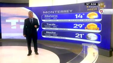 Abimael Salas nos da el pronóstico del tiempo en Monterrey para este miércoles 21 de febrero de 2024.