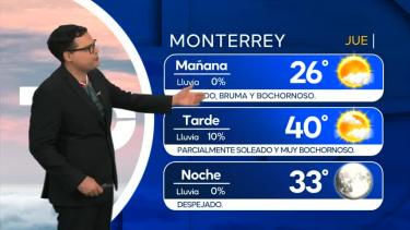 Nelson Valdez nos da el pronóstico del tiempo en Monterrey para este jueves 18 de junio 2026.