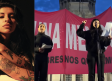 Cazzu participa en la marcha Ni Una Menos en Buenos Aires